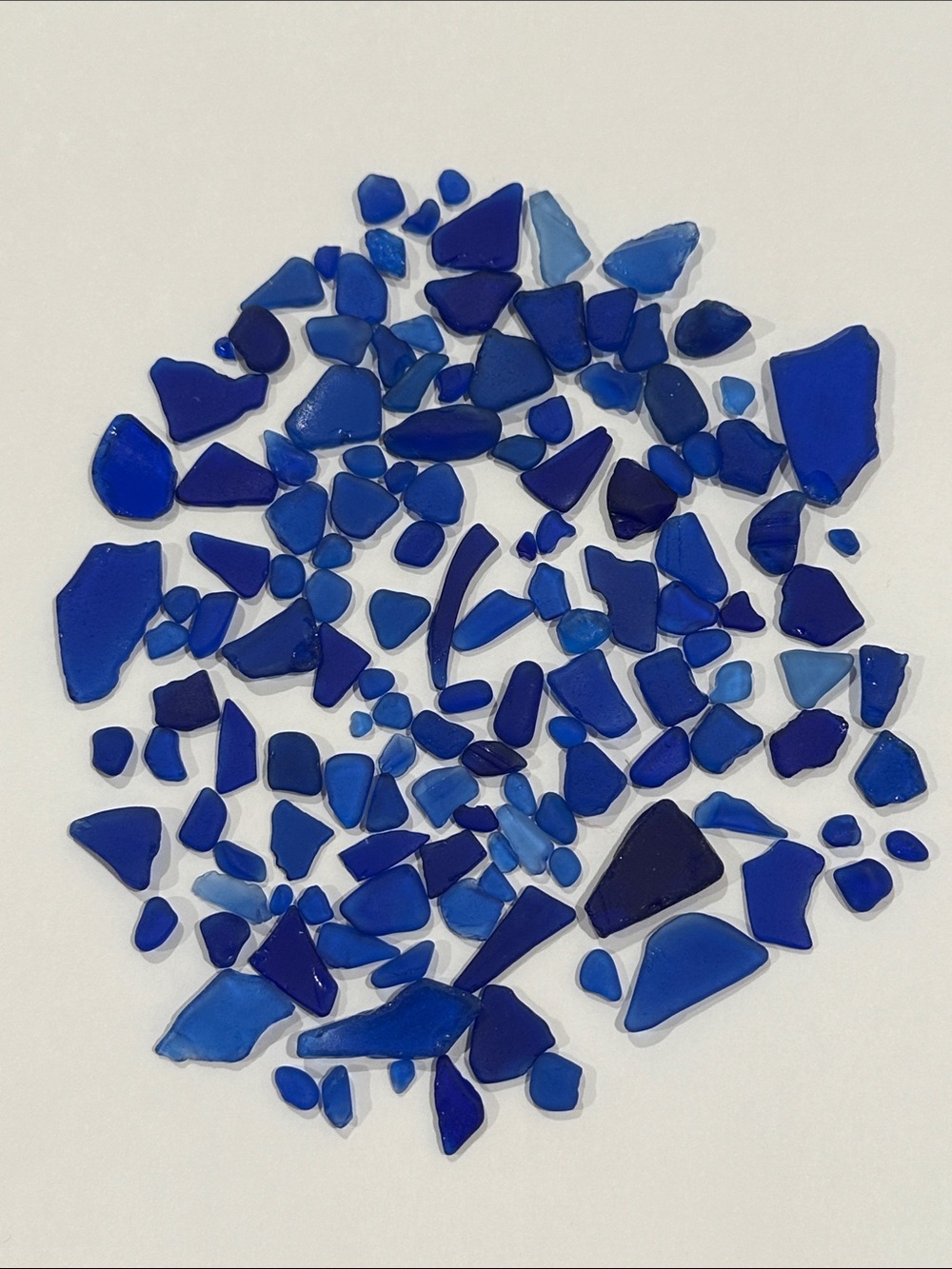 Authentic seaglass in Glass Jar Filled with Cobalt Blue and cornflower blue - Picture 2 of 5